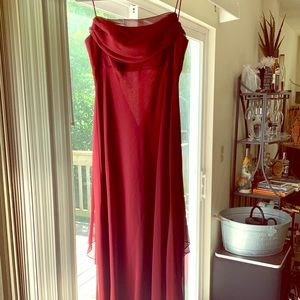 Burgundy dress, size 10